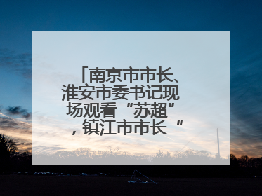 南京市市长、淮安市委书记现场观看“苏超”，镇江市市长“探班”球员