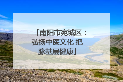 南阳市宛城区：弘扬中医文化 把脉基层健康