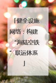 健全设施网络：构建“海陆空铁”联运体系