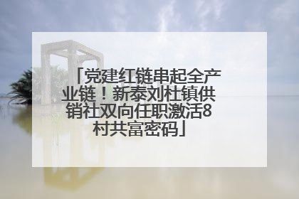 党建红链串起全产业链！新泰刘杜镇供销社双向任职激活8村共富密码