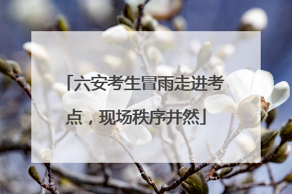 六安考生冒雨走进考点，现场秩序井然
