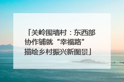 关岭围墙村：东西部协作铺就“幸福路” 描绘乡村振兴新图景