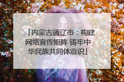内蒙古通辽市：构建网络宣传矩阵 铸牢中华民族共同体意识