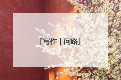 写作｜问路