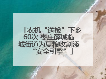 农机“送检”下乡60次 枣庄薛城临城街道为夏粮收割添“安全引擎”
