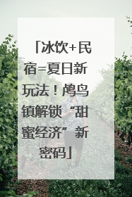 冰饮+民宿=夏日新玩法！鸬鸟镇解锁“甜蜜经济”新密码