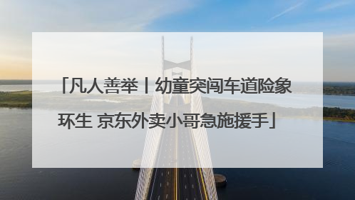 凡人善举丨幼童突闯车道险象环生 京东外卖小哥急施援手