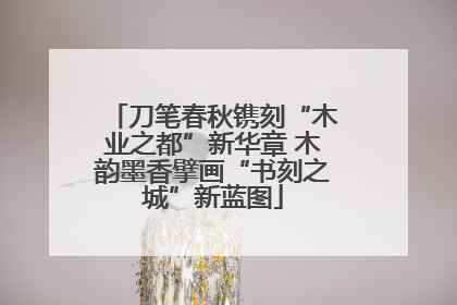 刀笔春秋镌刻“木业之都”新华章 木韵墨香擘画“书刻之城”新蓝图