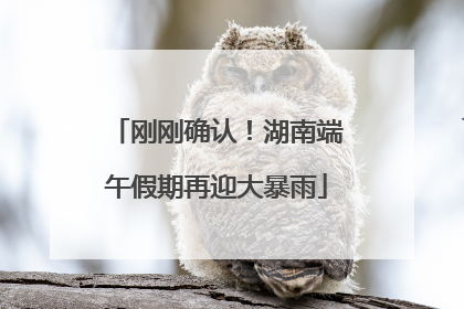 刚刚确认！湖南端午假期再迎大暴雨