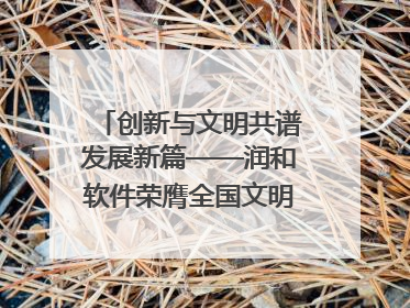 创新与文明共谱发展新篇——润和软件荣膺全国文明单位称号