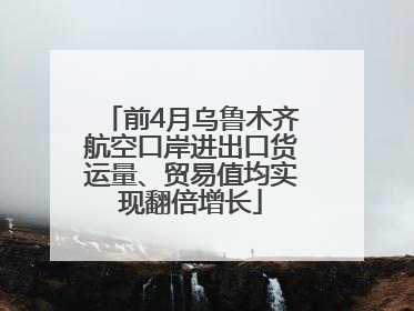 前4月乌鲁木齐航空口岸进出口货运量、贸易值均实现翻倍增长