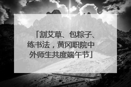 割艾草、包粽子、练书法，黄冈职院中外师生共度端午节