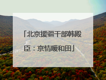 北京援疆干部韩殿臣：京情暖和田