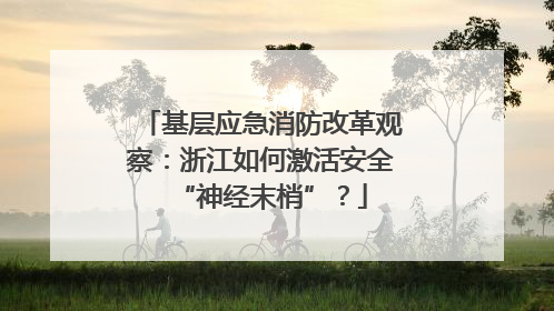 基层应急消防改革观察：浙江如何激活安全“神经末梢”？