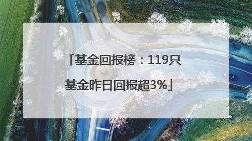 基金回报榜：119只基金昨日回报超3%