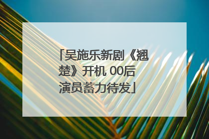 吴施乐新剧《翘楚》开机 00后演员蓄力待发