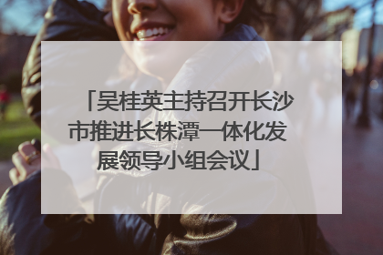 吴桂英主持召开长沙市推进长株潭一体化发展领导小组会议