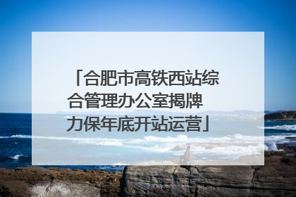 合肥市高铁西站综合管理办公室揭牌 力保年底开站运营