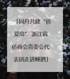 同舟共建“侨爱岛” 浙江省侨商会青委会代表团走进嵊泗