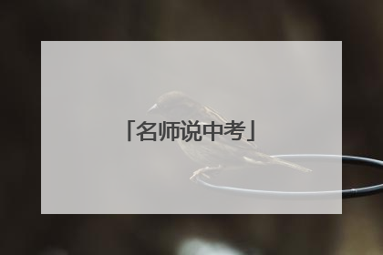 名师说中考