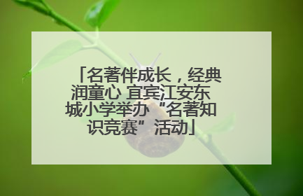 名著伴成长，经典润童心 宜宾江安东城小学举办“名著知识竞赛”活动