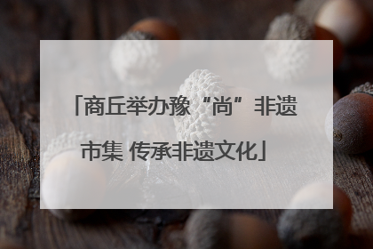 商丘举办豫“尚”非遗市集 传承非遗文化