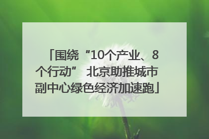 围绕“10个产业、8个行动” 北京助推城市副中心绿色经济加速跑