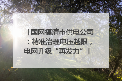 国网福清市供电公司：精准治理电压越限，电网升级“再发力”