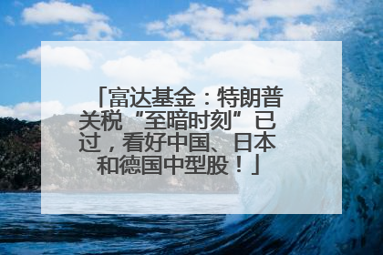富达基金：特朗普关税“至暗时刻”已过，看好中国、日本和德国中型股！