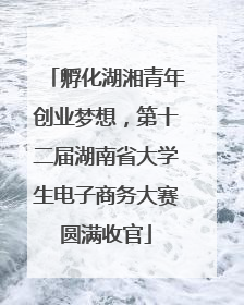 孵化湖湘青年创业梦想，第十二届湖南省大学生电子商务大赛圆满收官
