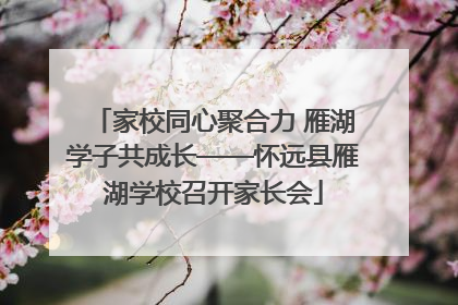家校同心聚合力 雁湖学子共成长——怀远县雁湖学校召开家长会
