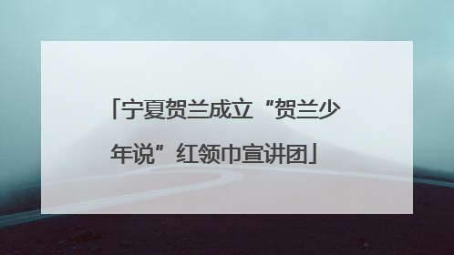 宁夏贺兰成立“贺兰少年说”红领巾宣讲团