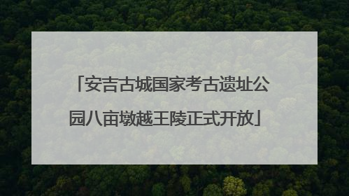安吉古城国家考古遗址公园八亩墩越王陵正式开放