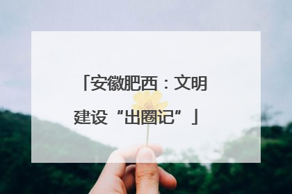 安徽肥西：文明建设“出圈记”