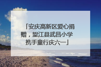 安庆高新区爱心捐赠，望江县武昌小学携手童行庆六一