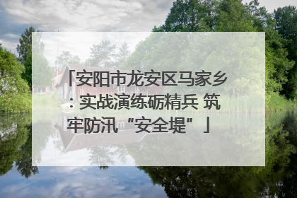 安阳市龙安区马家乡：实战演练砺精兵 筑牢防汛“安全堤”