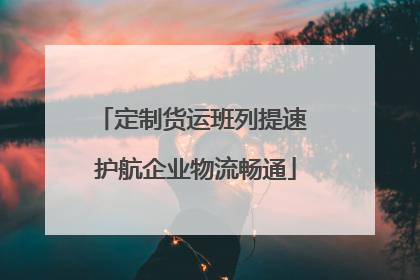 定制货运班列提速 护航企业物流畅通