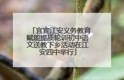 宜宾江安义务教育赋能提质轮训初中语文送教下乡活动在江安四中举行