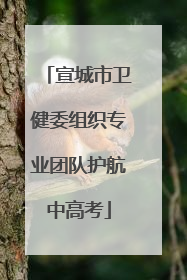 宣城市卫健委组织专业团队护航中高考