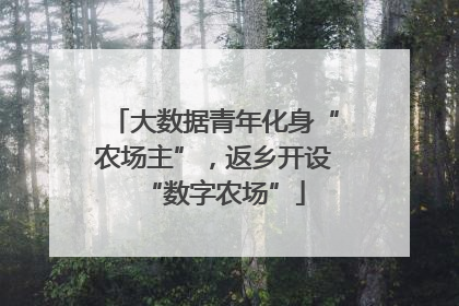 大数据青年化身“农场主”，返乡开设“数字农场”