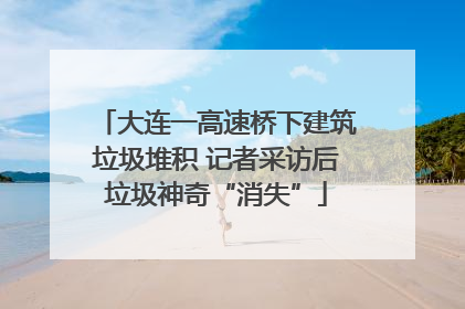 大连一高速桥下建筑垃圾堆积 记者采访后垃圾神奇“消失”