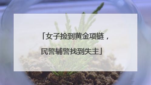 女子捡到黄金项链，民警辅警找到失主