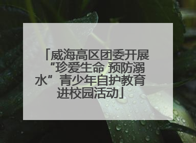 威海高区团委开展“珍爱生命 预防溺水”青少年自护教育进校园活动