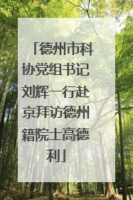 德州市科协党组书记刘辉一行赴京拜访德州籍院士高德利