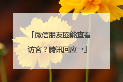 微信朋友圈能查看访客？腾讯回应→