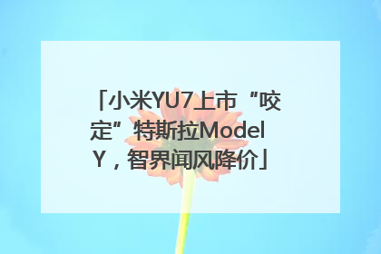 小米YU7上市“咬定”特斯拉Model Y，智界闻风降价