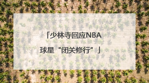 少林寺回应NBA球星“闭关修行”
