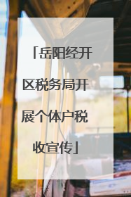 岳阳经开区税务局开展个体户税收宣传