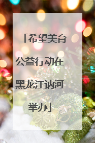 希望美育公益行动在黑龙江讷河举办
