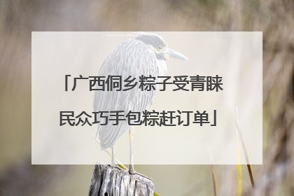 广西侗乡粽子受青睐 民众巧手包粽赶订单